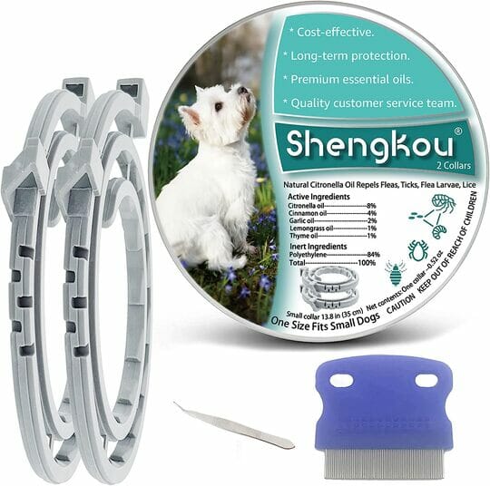 ShengKou Natural Flea and Tick Collar for Small Dogs