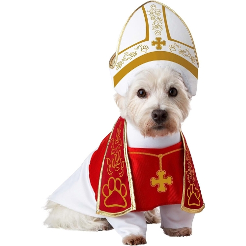Holy Pope Dog Halloween Costumes