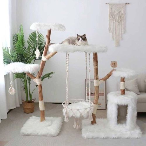 Clouds Deluxe Solid Wood Cat Tree